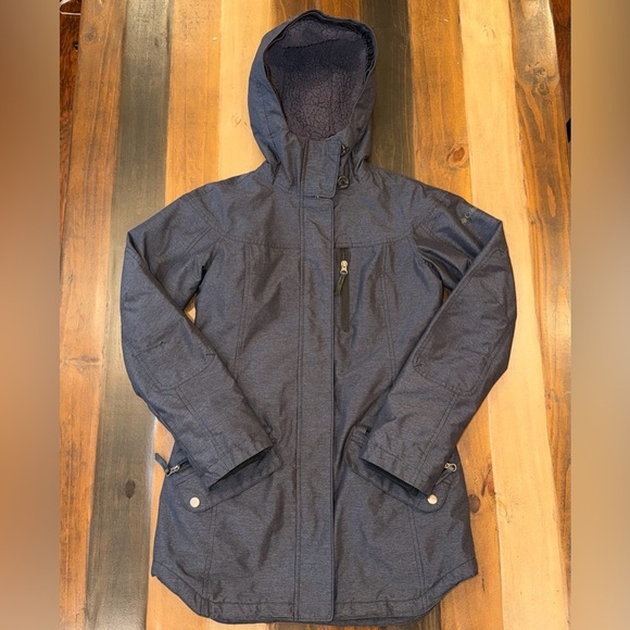 Columbia Sportswear Company Jackets & Blazers - Columbia Carson Pass Jacket Gray Omni Heat Hooded Waterproof Full Zip